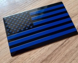American Flag Metal 3D Decal Badge Emblem Decor Blue/Black 5&quot;x3&quot; Car Trucks - £3.94 GBP+