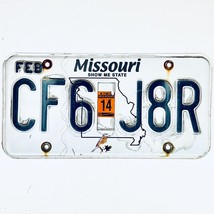 2014 United States Missouri Bluebird Passenger License Plate CF6 J8R - €12,11 EUR