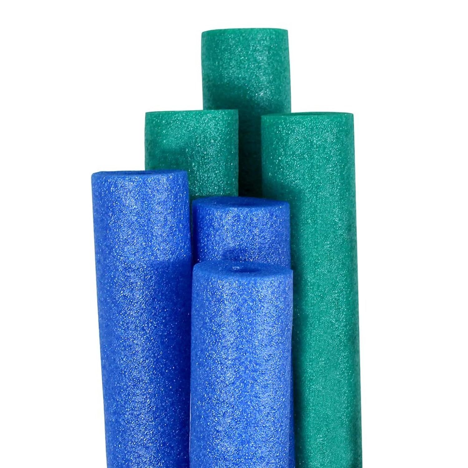 Pool Mate Premium Extra-Large Swimming Pool Noodles, Blue and Teal 6-Pack, 60 mo