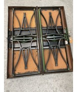 Vintage &quot;Handy&quot; Suitcase Folding Picnic Table &amp; Chair Set Milwaukee Stam... - $954.19 CAD