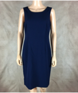 LE SUIT Basic Essential Wear To Work Navy Blue Shift Dress NEW Size 6 - $22.16