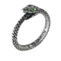Alchemy Gothic R206  The Sophia Serpent Ring Snake Green Eyes Men &amp; Women - £17.47 GBP
