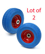 2 pc Flat Free 8-1/2&quot; Tire w/ 5/8&quot; Bearing Hand Truck Dolly Wheel Wheelb... - $46.74