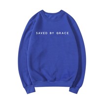Saved By Grace Sweatshirt  Crewneck Sweatshirts Faith Hoodie  Apparel Un... - $111.05