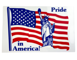 American Flag Sticker  Vinyl Cling Liberty 4th of July Patriotic Kwik-Stick - $72.19 MXN