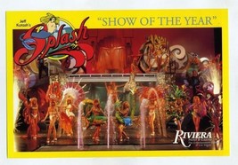 SPLASH Program Postcard Riviera Hotel Las Vegas Nevada 1980&#39;s - $11.00