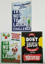 3 Try Not to Laugh Challenge Joke Game Books Lot 10 Year Old Stock Editions Dont - £15.79 GBP