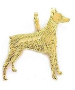 Doberman Pinscher Dog Charm 17.5mm &amp; 18&quot; Chain 14k Gold - £82.10 GBP