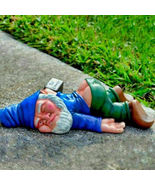 Funny Dwarf Drunk Sculpture Ornaments Rude Gnome Statue Garden Landscape... - £14.21 GBP
