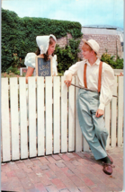 Tom Sawyer and Becky Thatcher at Mark Twains Home Missouri Postcard Posted 1961 - £4.04 GBP