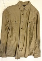 Carhartt Loose Fit Cotton Khaki Long Sleeve Shirt Men’s Medium - £21.98 GBP