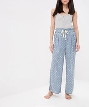 Free People Womens Pants Thin Wide Leg Wide Marine Blue Size L OB880848 - £43.47 GBP