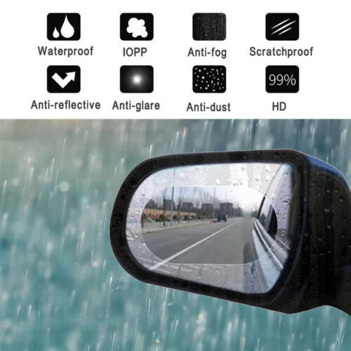 2x Car Rearview Mirror Anti Rain Anti Fog Waterproof Transparent Film 13... - $10.89
