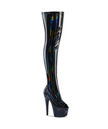 PLEASER BEJEWELED-3011-7 Women&#39;s 7&quot; Heel Platform Peep Toe Thigh W/RS Boots - $1,812.38 MXN