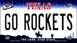 Go Rockets Texas Novelty Mini Metal License Plate Tag - £11.75 GBP