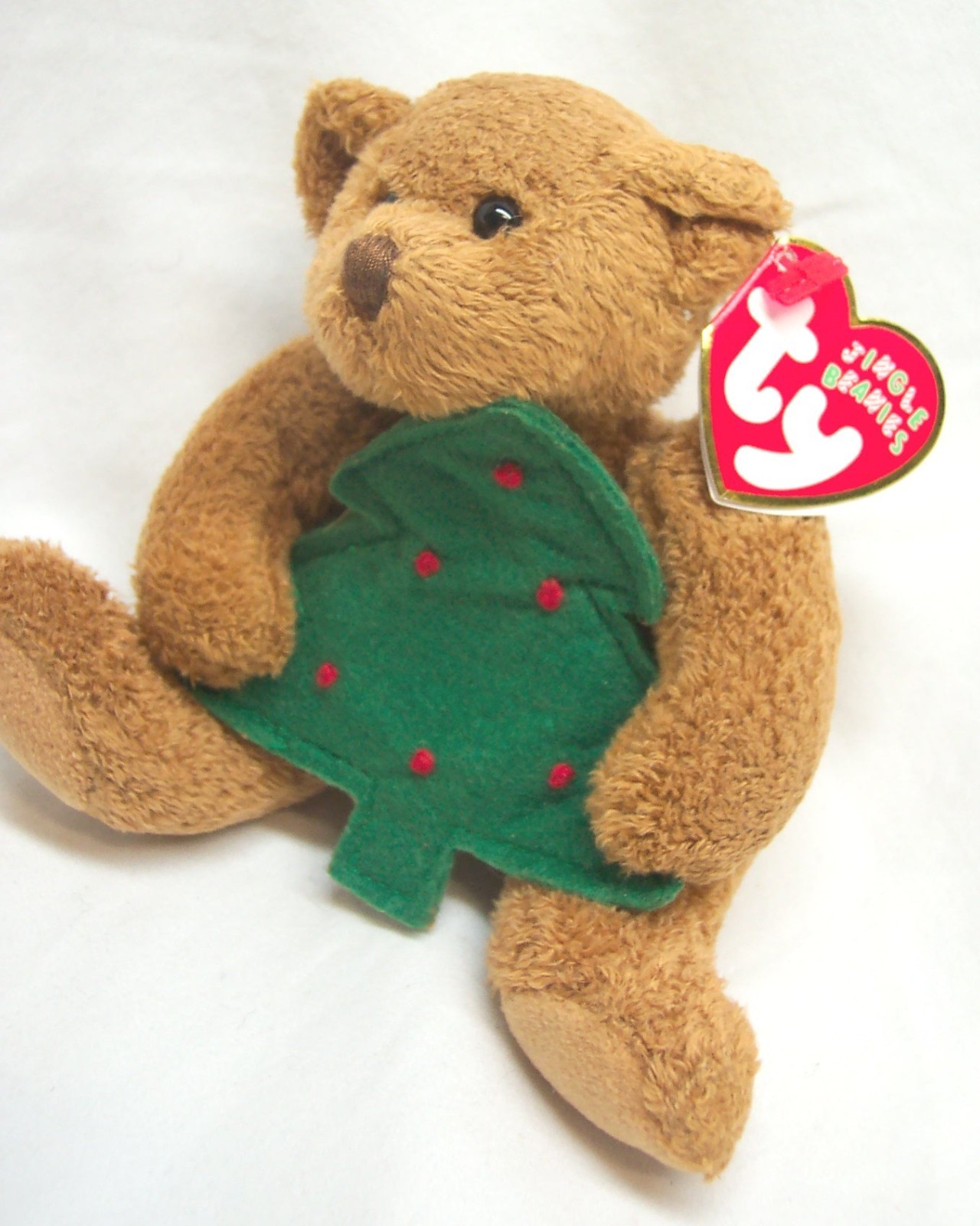 TY Jingle Beanies MINI TWINKLING TEDDY BEAR ORNAMENT 3" STUFFED ANIMAL NEW 2005 Item image 2