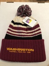 Washington Football Team Winter Pom Hat Adult Beanie Waffle Knitted - £20.18 GBP