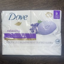 Dove Relaxing Lavender More Moisturizing Beauty Bar 3.75 Oz 8 Bars - £9.01 GBP