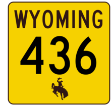 Wyoming Highway 436 Sticker R3545 Highway Sign - $1.45+