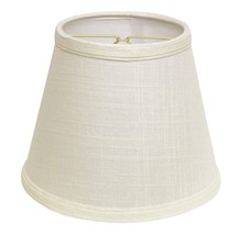 8&quot; White Empire Hardback Slanted Linen Lampshade - $64.30