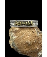 VTG Tibetan Buddhist Om Mani Compassion Sterling Silver Two Tone Mens Cu... - $299.99