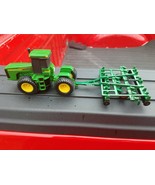 Toy John Deere Tractor and Disc Attachment - £17.88 GBP