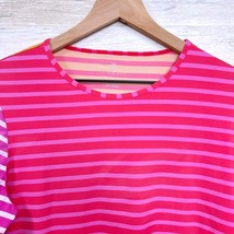 Lands End Swim Colorblock Stripe Rashguard Pink Orange Long Sleeve Women... - £26.75 GBP