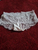 Ladies White Lace Size 10 Briefs - £2.02 GBP