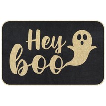 Hey Boo Ghost Doormat 17&quot; X 27&quot; Halloween Ghost Mat Non-Slip And Washable Doorma - £24.08 GBP