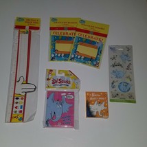 NEW 6 Dr. Seuss Writing/Ruler Horton Stickers Notebooks Scratch Off Reward Lot - £9.89 GBP