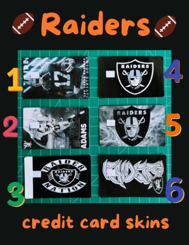 Raiders Football Credit Card Skins