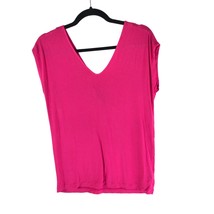 Tahari Womens Top Twist Back Cap Sleeve V Neck Stretch Pink XS - £9.91 GBP