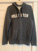 Men&#39;s Hollister Gray Zip Front Hoodie size M Medium - $19.26