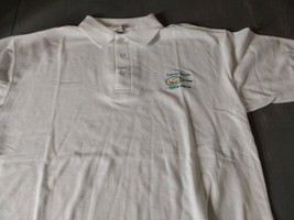 Delray Beach Tennis Center Embroidered Logo Polo Shirt White Medium - $16.70