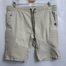 Akademiks Shorts Men&#39;s Extra Large XL Tan Beige Stretch 10 1/2&quot; Inseam - £8.03 GBP