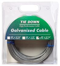 Tie Down 50075 Galvanized Cable (Swagged Loop and Thimble, 3/16 Inch, 10... - €39,59 EUR