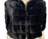 NWT White House Black Market Black Faux Fur Short Sleeve Jacket Size M - $75.99