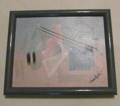 Vintage Diana Martin Abstract Acrylic Collectible Oil Painting, Hand Sig... - $65.99