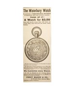 Waterbury Watch 1885 Advertisement Victorian Perry Mason Jewelry ADBN1A19 - $367.61 MXN