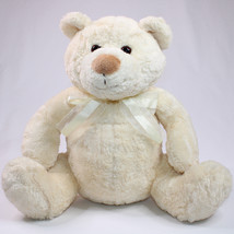 Gund Cream 11&quot; Curly Teddy Bear Plush Stuffed Toy Teddy Bear Animal With... - $10.70