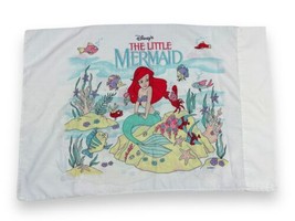Vtg 90s The Little Mermaid Ariel Standard Pillowcase Two Sided - £8.92 GBP