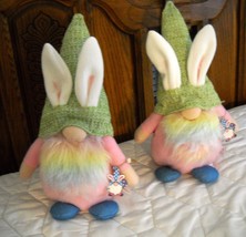Plush Bunny Gnome Decor For Easter Or Spring  16” Tall - £11.35 GBP