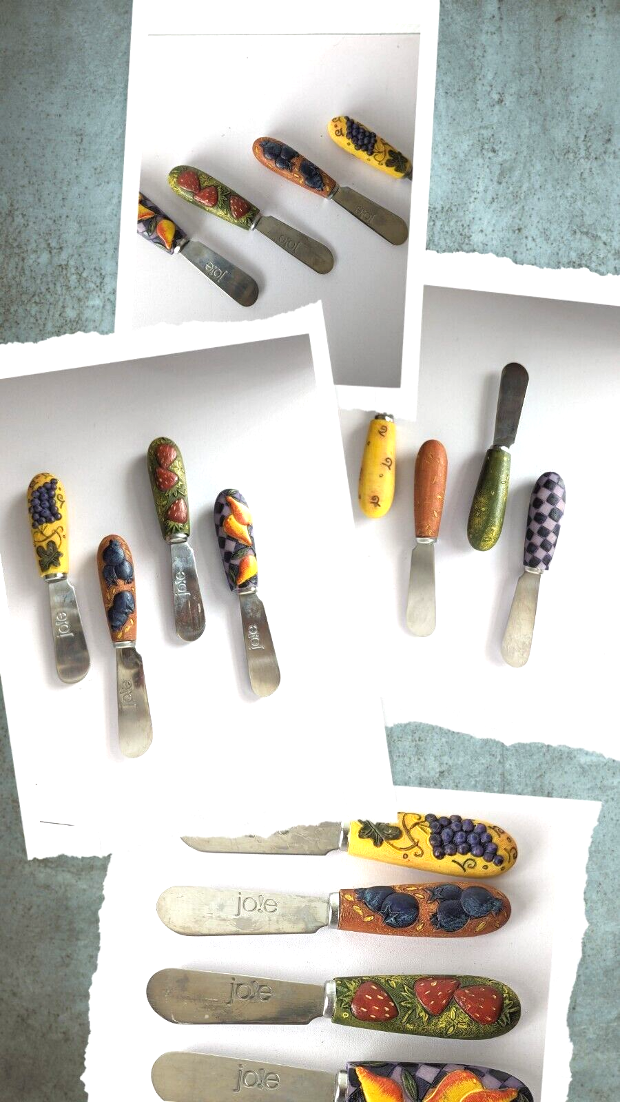 Vintage Joie Fruit Butter Knife Cheese Spreader Retro Boho Stainless