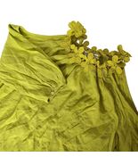 Cato Women&#39;s Cold Shoulder Blouse Top Size Small Lime Green Floral Crochet - $19.81