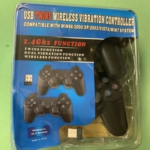 2.4GHz RF Wireless Game Pad / USB Twins Controller with Dual Shock Vibration PC - £18.10 GBP