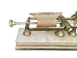 Antique Early 1900s Dodge Mfg. Micrometer 20lb Scale Marble Brass Made in USA image 8