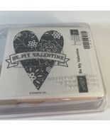 Stampin Up Be My Valentine Rubber Stamp Set Wood Mounted - £6.22 GBP