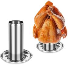 Beer Can Chicken Holder Stainless Steel Chicken Roaster For Grill Oven - £19.44 GBP