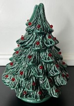 Vintage Ceramic Christmas Tree Napkin Holder Card Holder RARE - £86.94 GBP