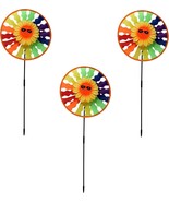 3-Pack Sunflower Wind Spinners – Colorful Outdoor Pinwheels for Garden D... - $20.36 CAD